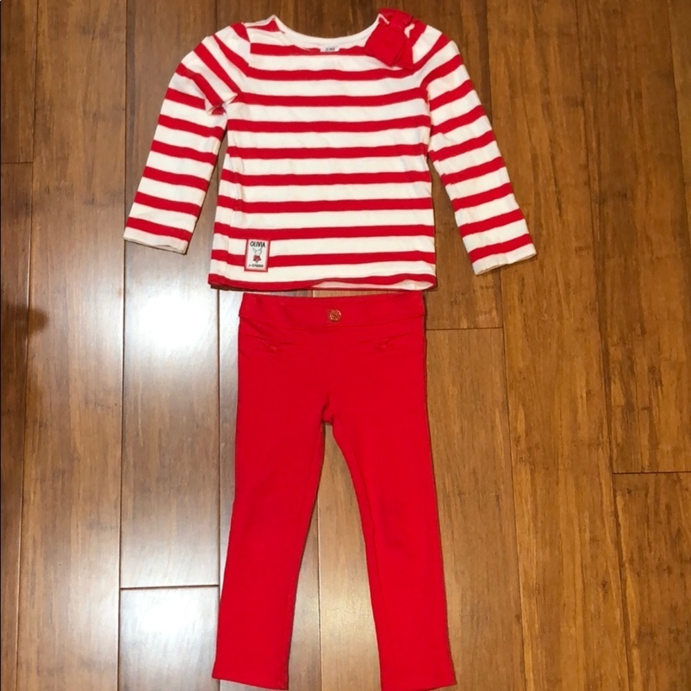 NWOT Gymboree girls red matching set size 3T